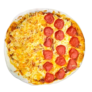 Pizza Grande - Peperoni mitad y mitad Queso