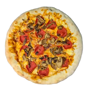 Pizza Grande - Peperoni, Champiñon + Orilla de Queso
