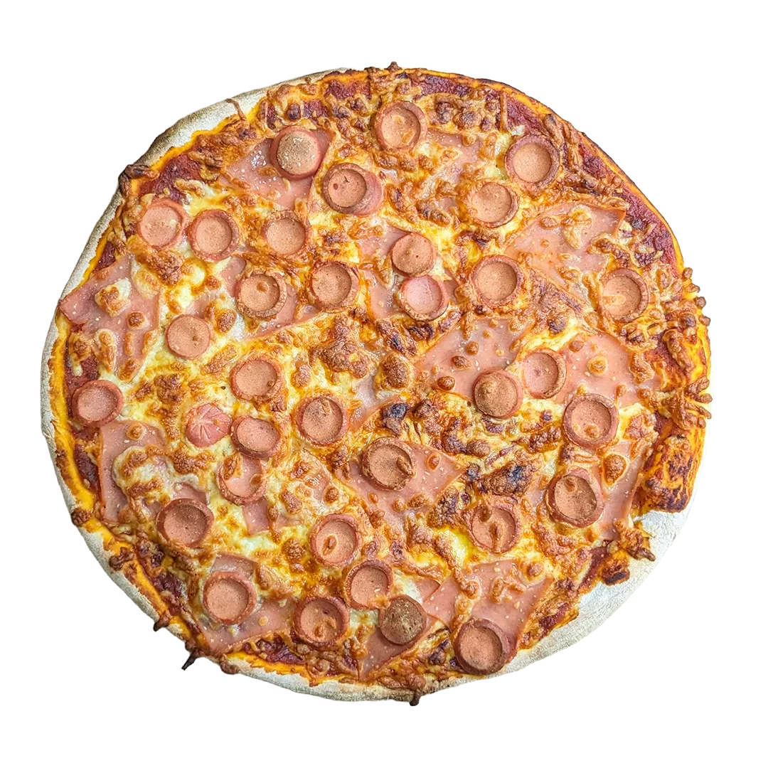 Pizza Grande - Jamón y Salchicha (2 Ing.)