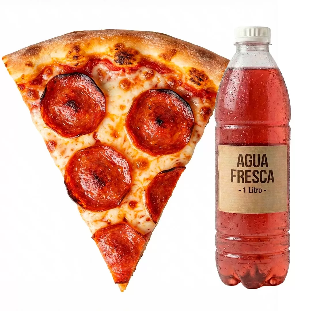 Rebanada de Pizza Grande + 1 litro bebida