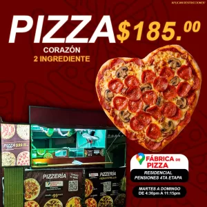 Pizza de CORAZON (2 Ing)